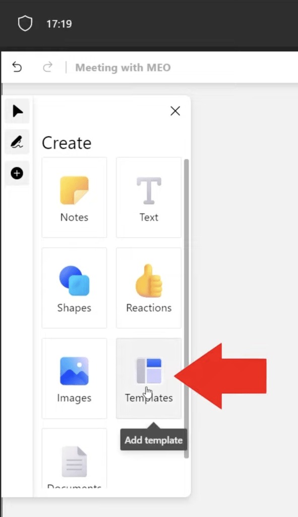 Using the Whiteboard in Microsoft Teams