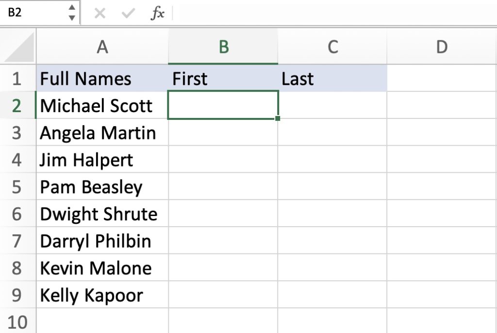 How to Separate Names in Microsoft Excel Easily