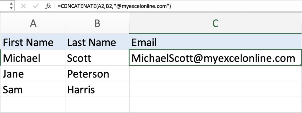 Concatenate in Excel - With and Without Separator