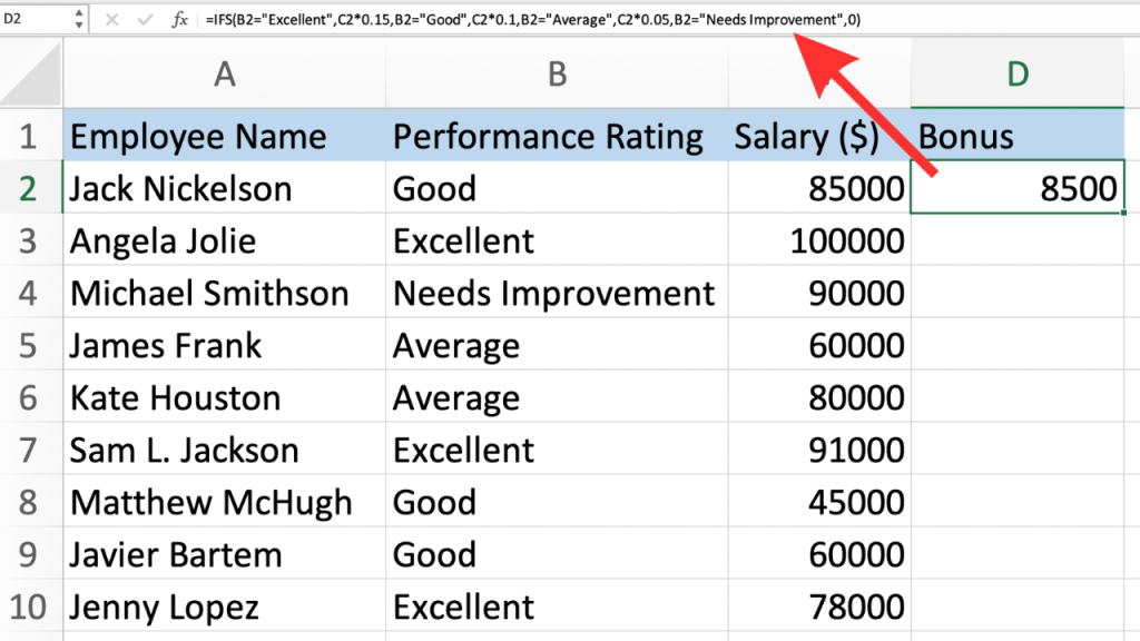 Understanding the IFS Function in Excel with Examples!