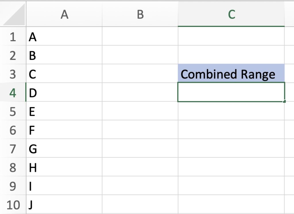 Concatenate - Combining Cell Ranges in Excel