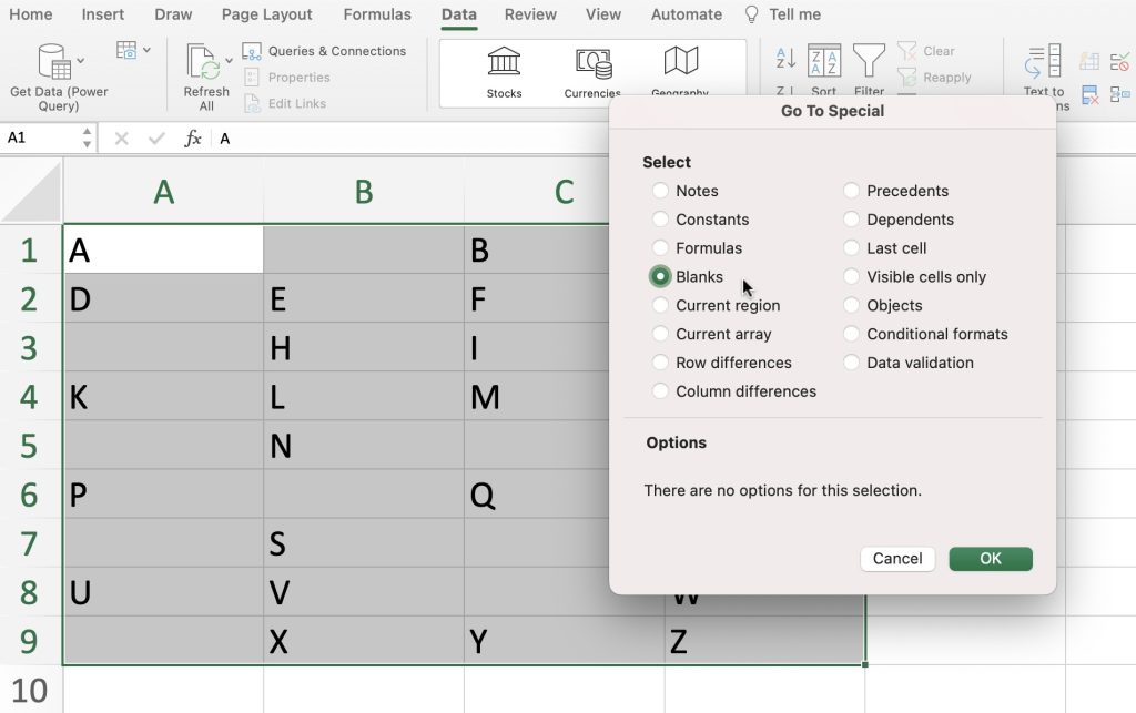 How to Delete Blank Cells in Excel