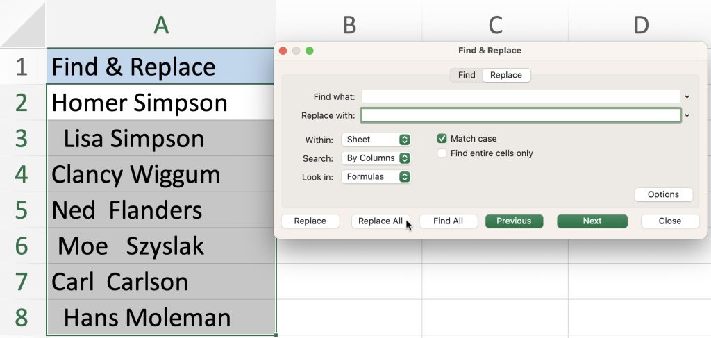 How to Delete Spaces in Excel - Line Breaks, and Non-Breaking Characters in Excel