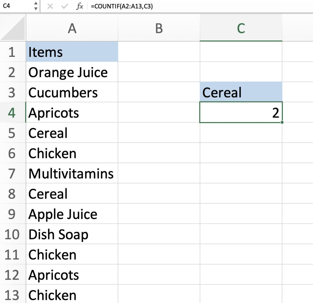 The COUNTIF Function for Beginners in Excel