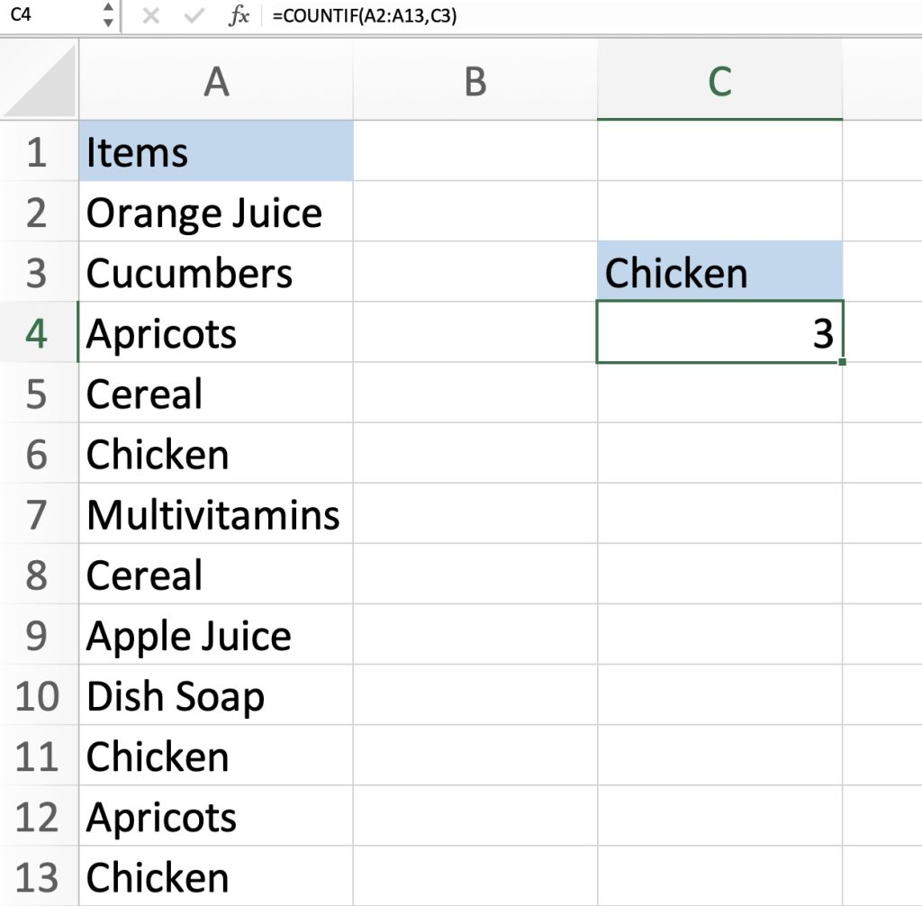 The COUNTIF Function for Beginners in Excel