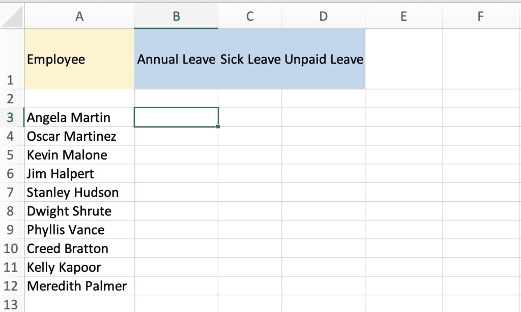 How to Create A Yearly Leave Record for Employees in Excel - The Easy Way