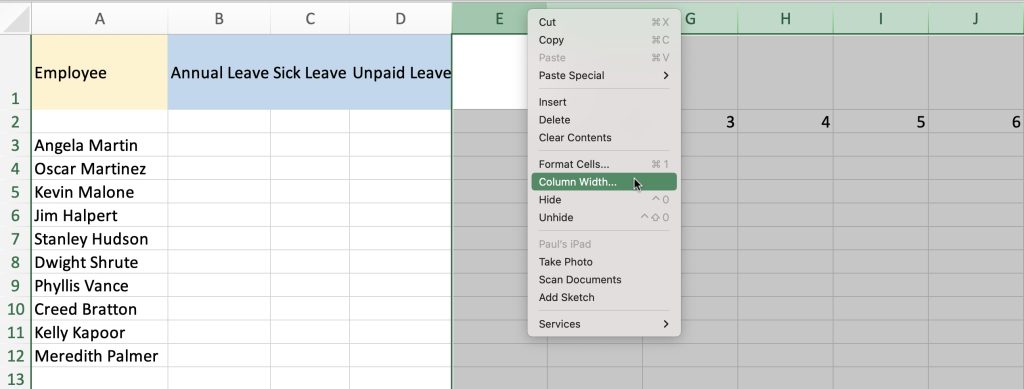 How to Create A Yearly Leave Record for Employees in Excel - The Easy Way