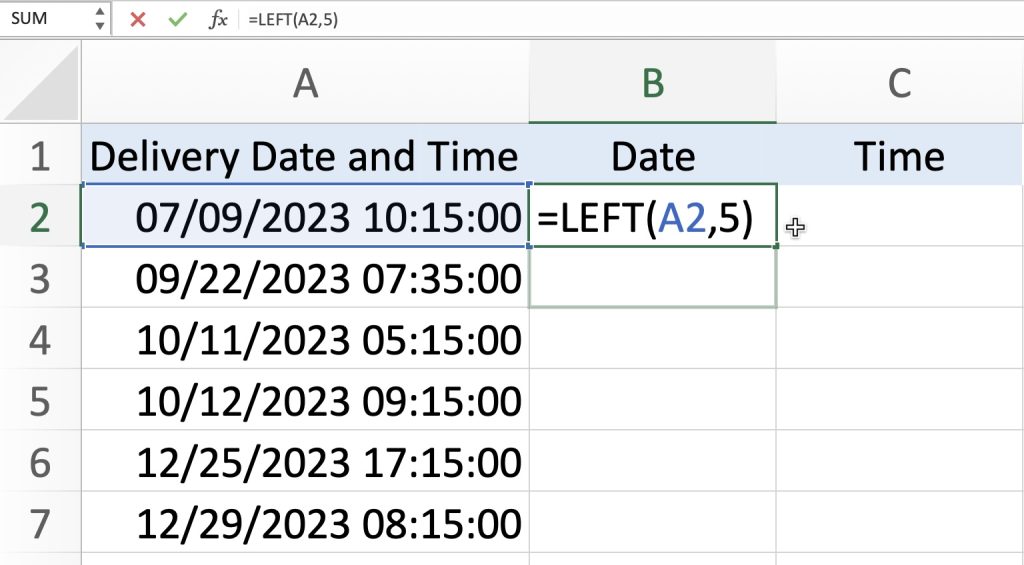 How to Separate Date and Time in Excel