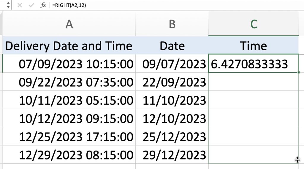 How to Separate Date and Time in Excel