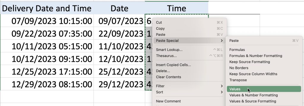 How to Separate Date and Time in Excel