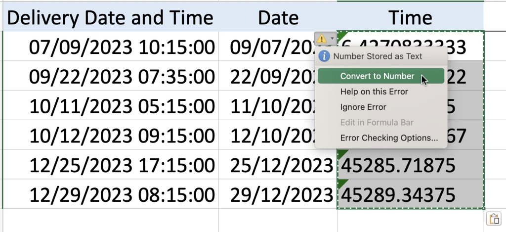 How to Separate Date and Time in Excel