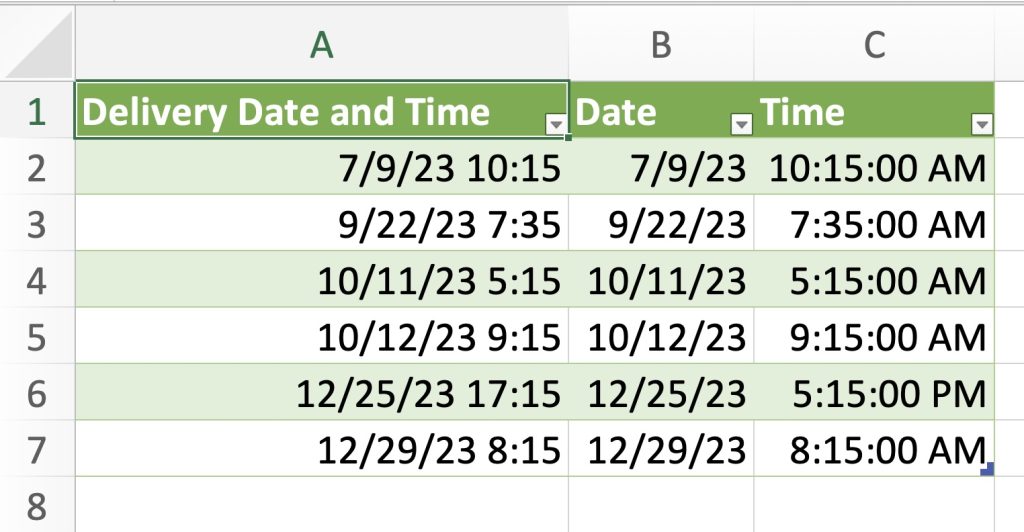 How to Separate Date and Time in Excel