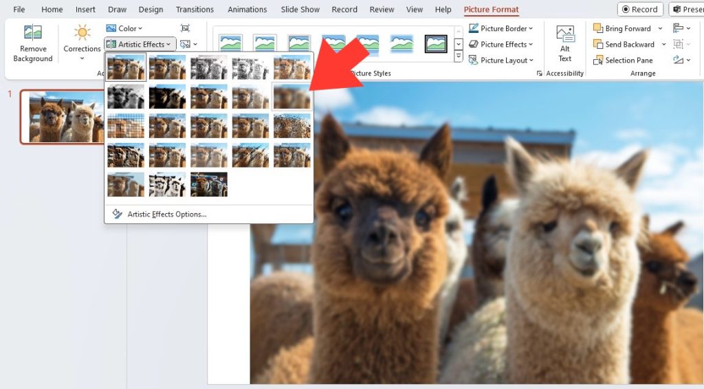 Blur images in powerpoint