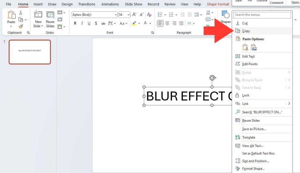 Blur images in powerpoint