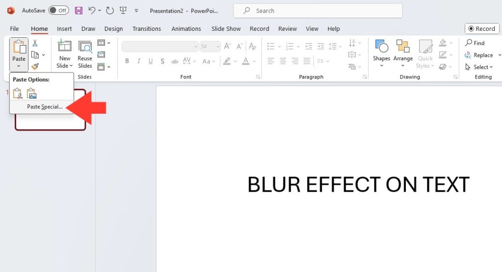 Blur images in powerpoint