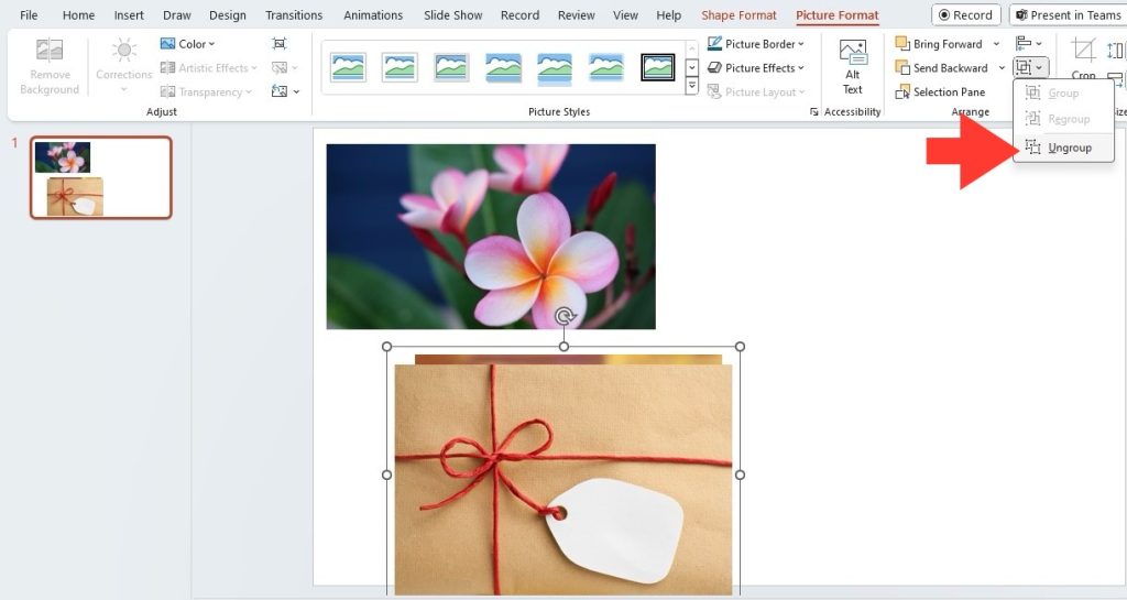 Crop pictures in powerpoint