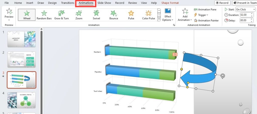 Curved arrows in powerpoint