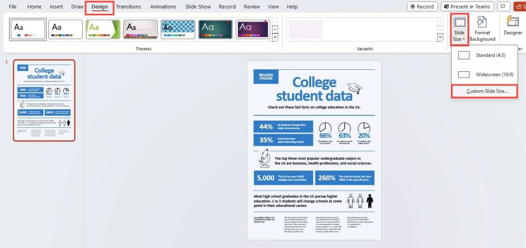 Landscape to Portrait in PowerPoint