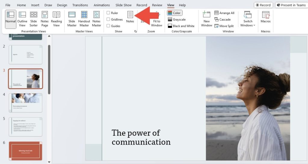 Speaker Notes in PowerPoint