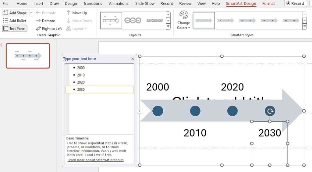 Timelines in powerpoint