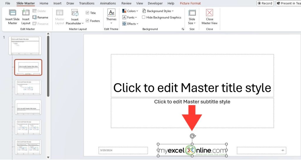 PowerPoint slide master