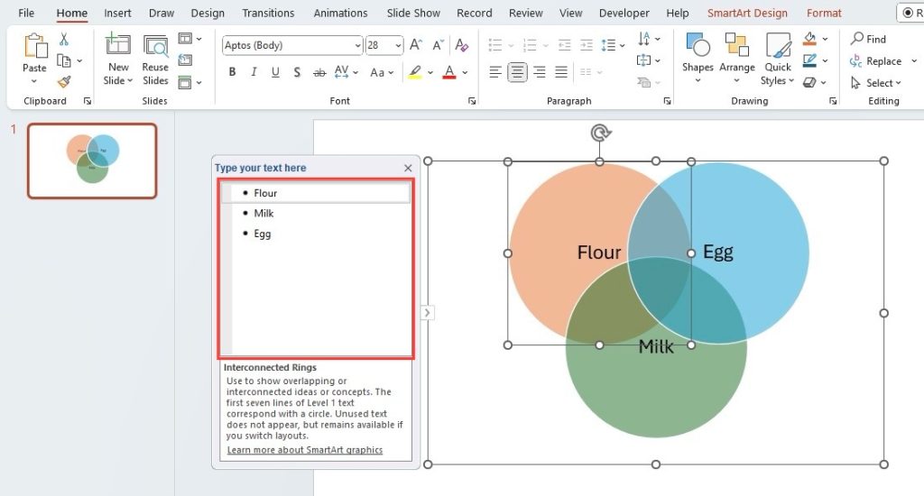 Powerpoint venn diagram