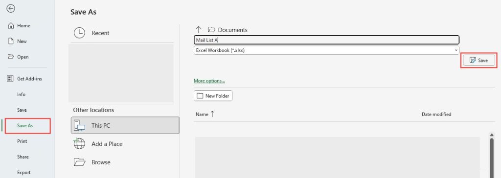 Print excel labels with word