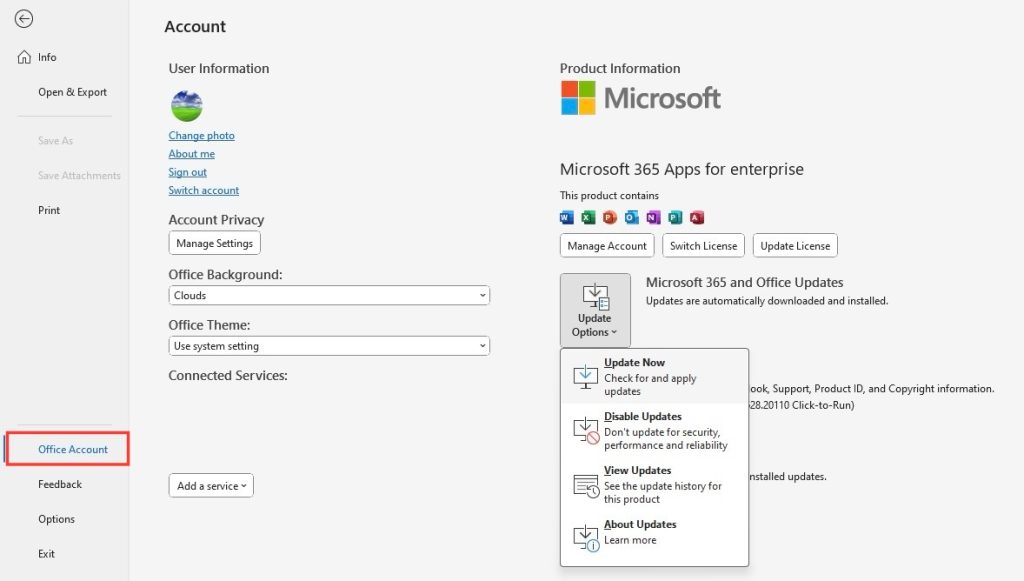 Outlook issues