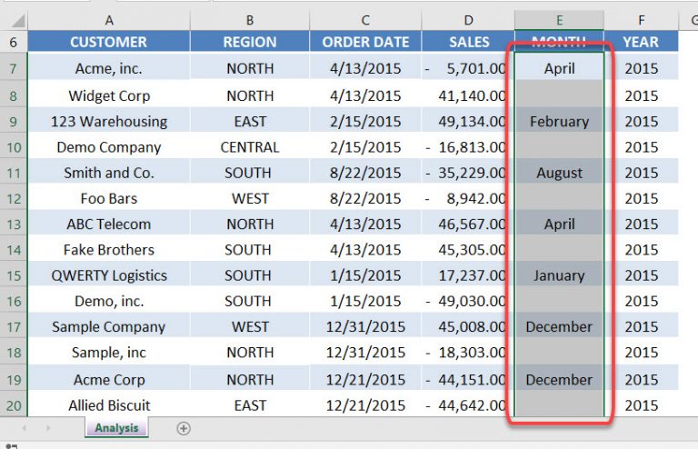 Copy The Cell Above In Excel | MyExcelOnline