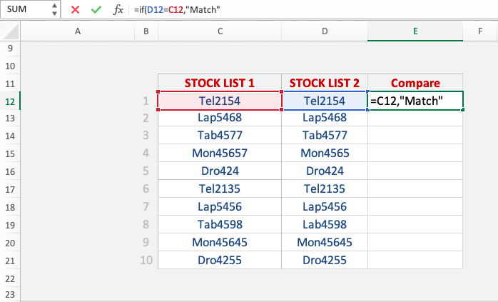 How to Compare Two Lists in Excel - Top 6 Methods