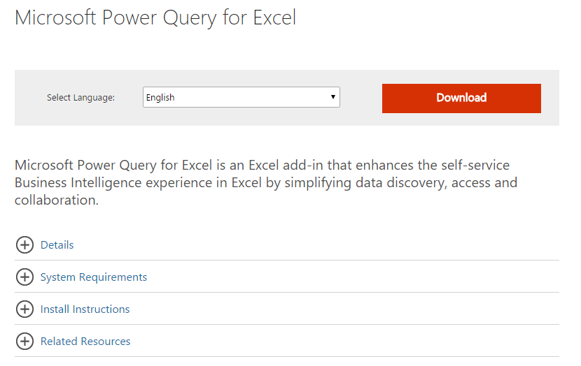 microsoft power query for excel 2016 64 bit download
