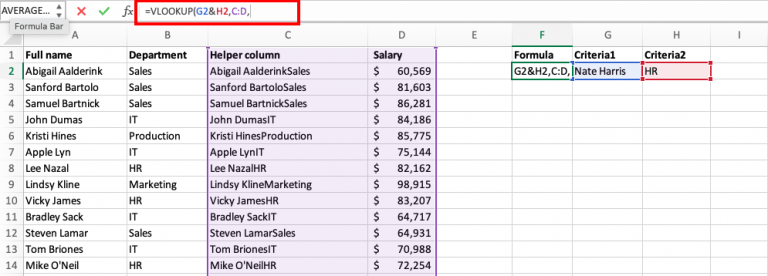 Excel Vlookup Multiple Criteria Myexcelonline 9966