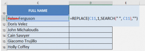 Extract Last Name with Excel’s REPLACE Formula | MyExcelOnline