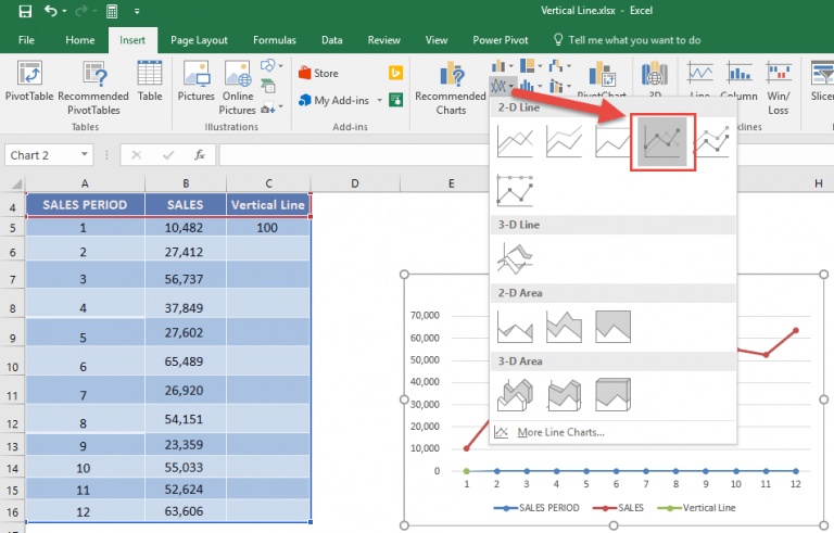 Add Vertical Line To Excel Chart