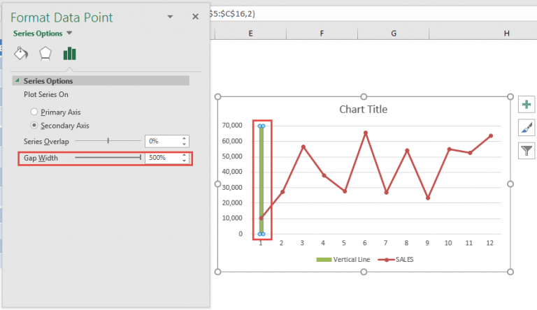 How To Make A Straight Vertical Line In Excel Graph