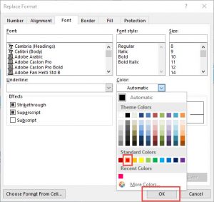 Replace Excel Formatting with Another Formatting