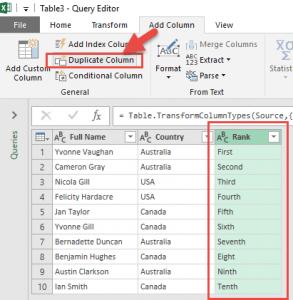 Duplicate Columns Using Power Query/Get & Transform | MyExcelOnline