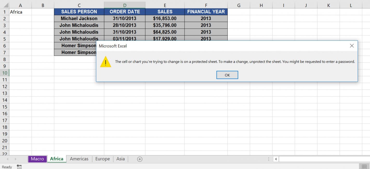 Protect All Worksheets Using Macros Myexcelonline 6975