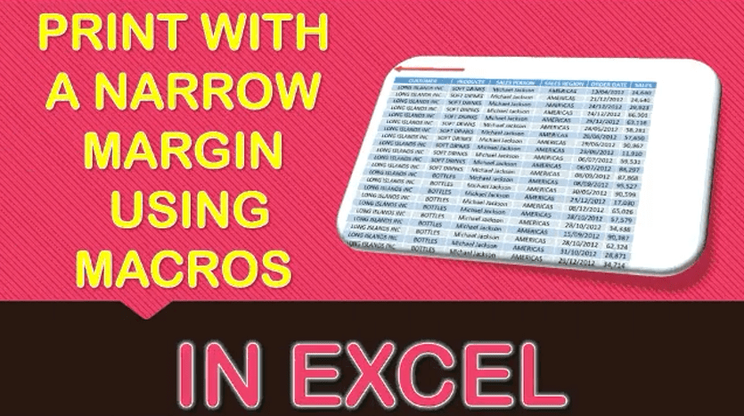 Print with a Narrow Margin Using Macros | Free Microsoft Excel Tutorials