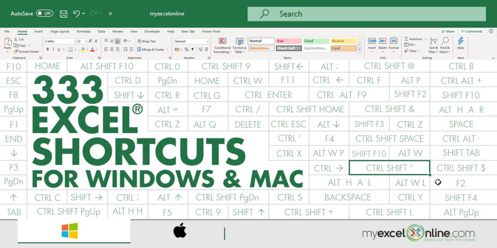 microsoft excel mac shortcut