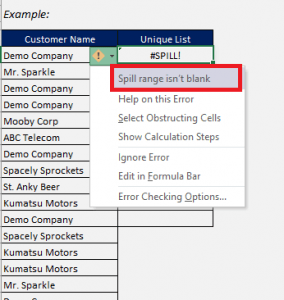 How to fix the #SPILL! error in Excel | MyExcelOnline