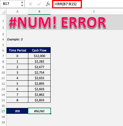 How to fix the #NUM error in Excel?