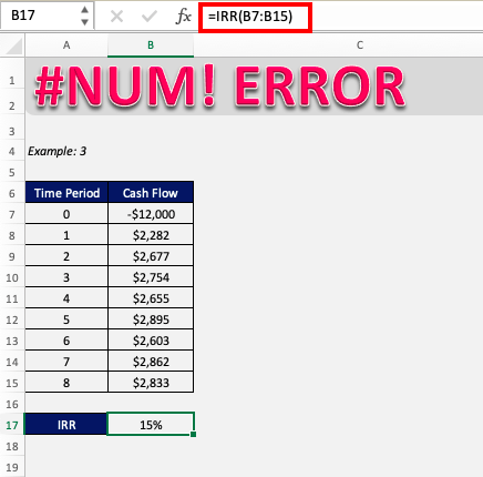 How to fix the #NUM error in Excel?