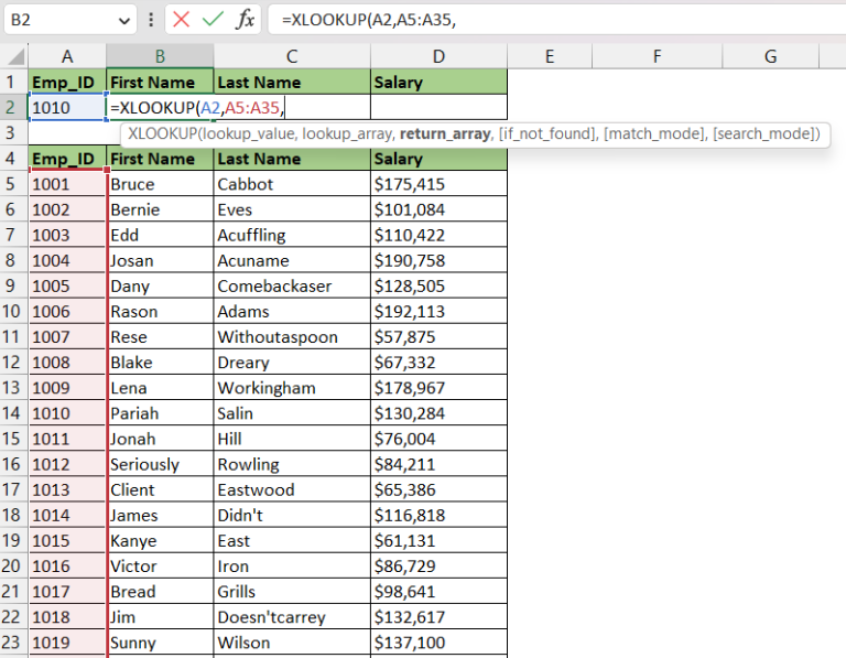 Top 11 Examples of Using XLOOKUP in Excel - The Ultimate Guide ...