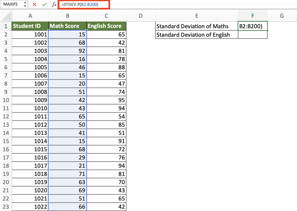 How To Calculate Standard Deviation In Excel A Detailed Tutorial Myexcelonline 1353