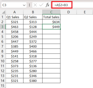 2 Quick Methods to Lock Formulas in Excel using $ sign | MyExcelOnline