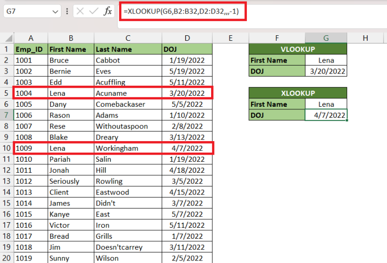 Xlookup Vs Vlookup Top 5 Comparison Of Excel Lookup Functions Myexcelonline 8264