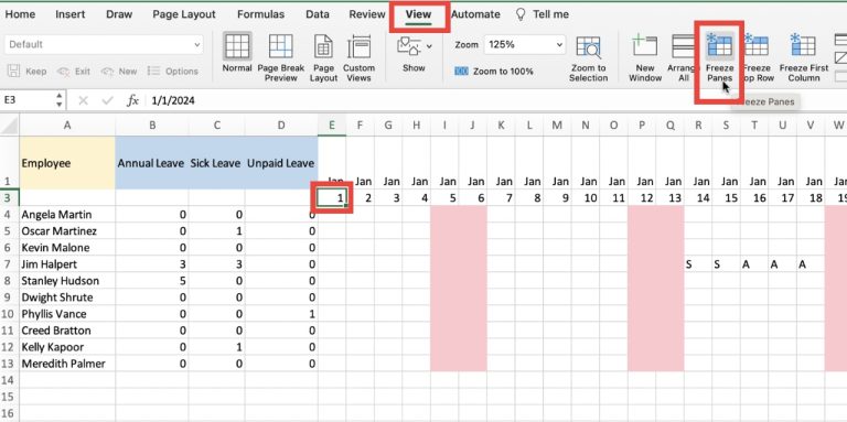 How to Create A Yearly Leave Record for Employees in Excel - The Easy ...