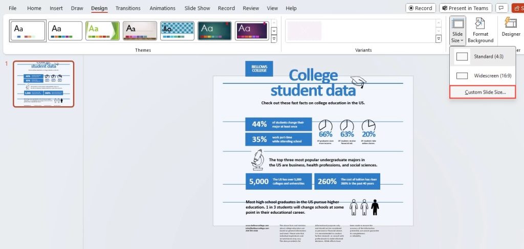 Landscape to Portrait in PowerPoint