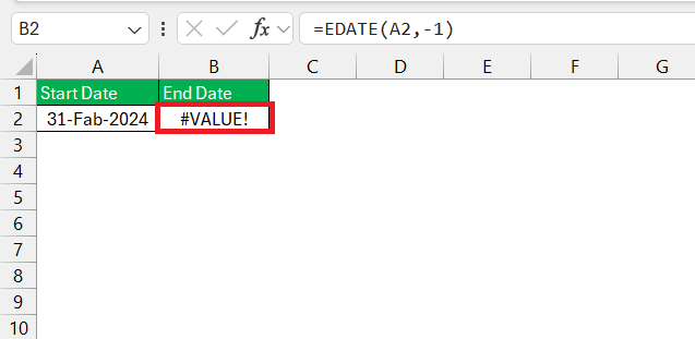 EDATE formula in Excel